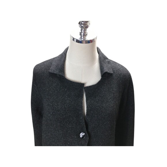 Benedetta B Cardigan Women's Size Large Dark Gray Sweater Merino Blend Italy - Picture 3 of 6
